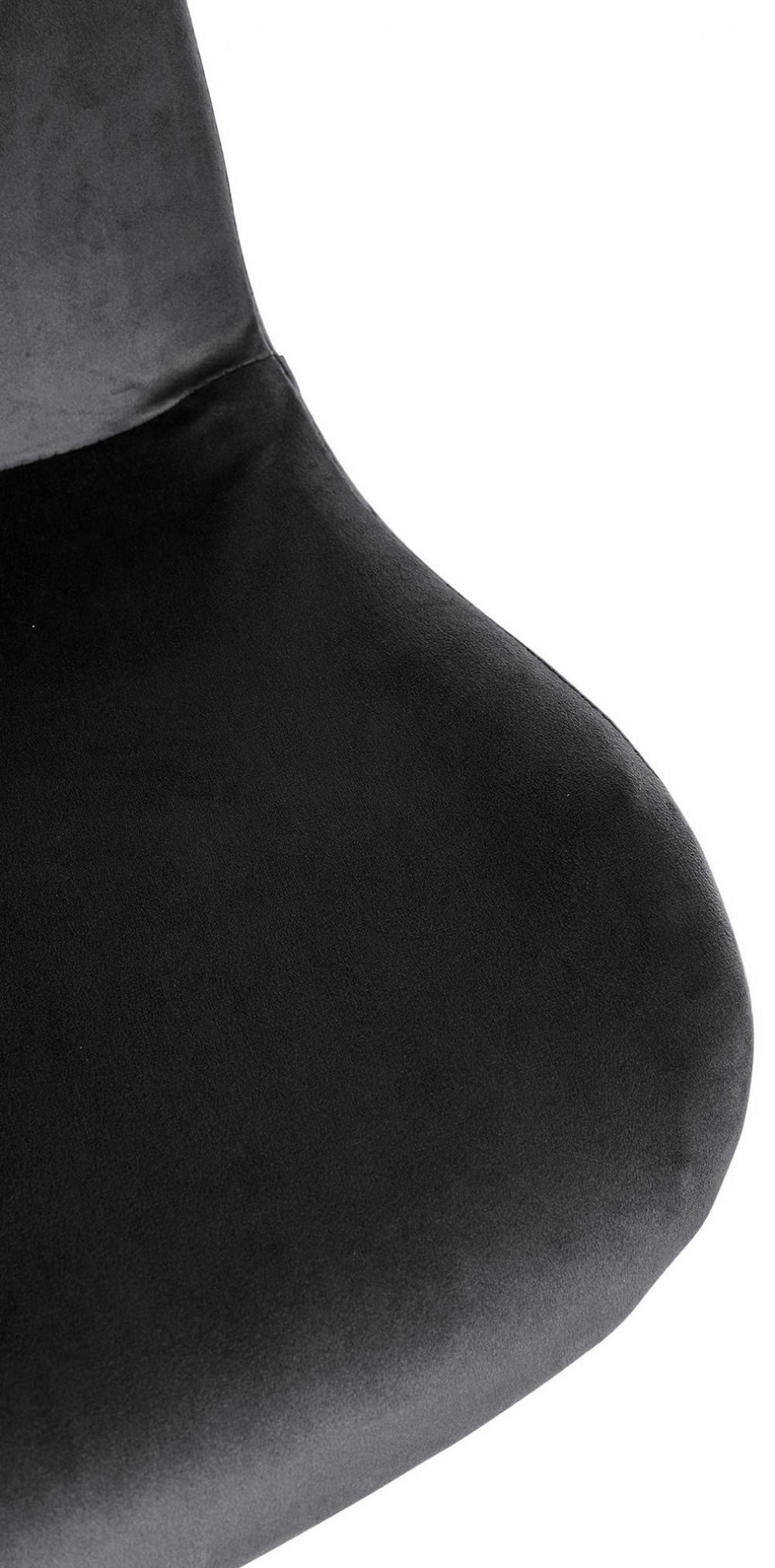 BARHOCKER Samt schwarz - Schwarz, Textil/Metall (50/85/50cm) - CLP