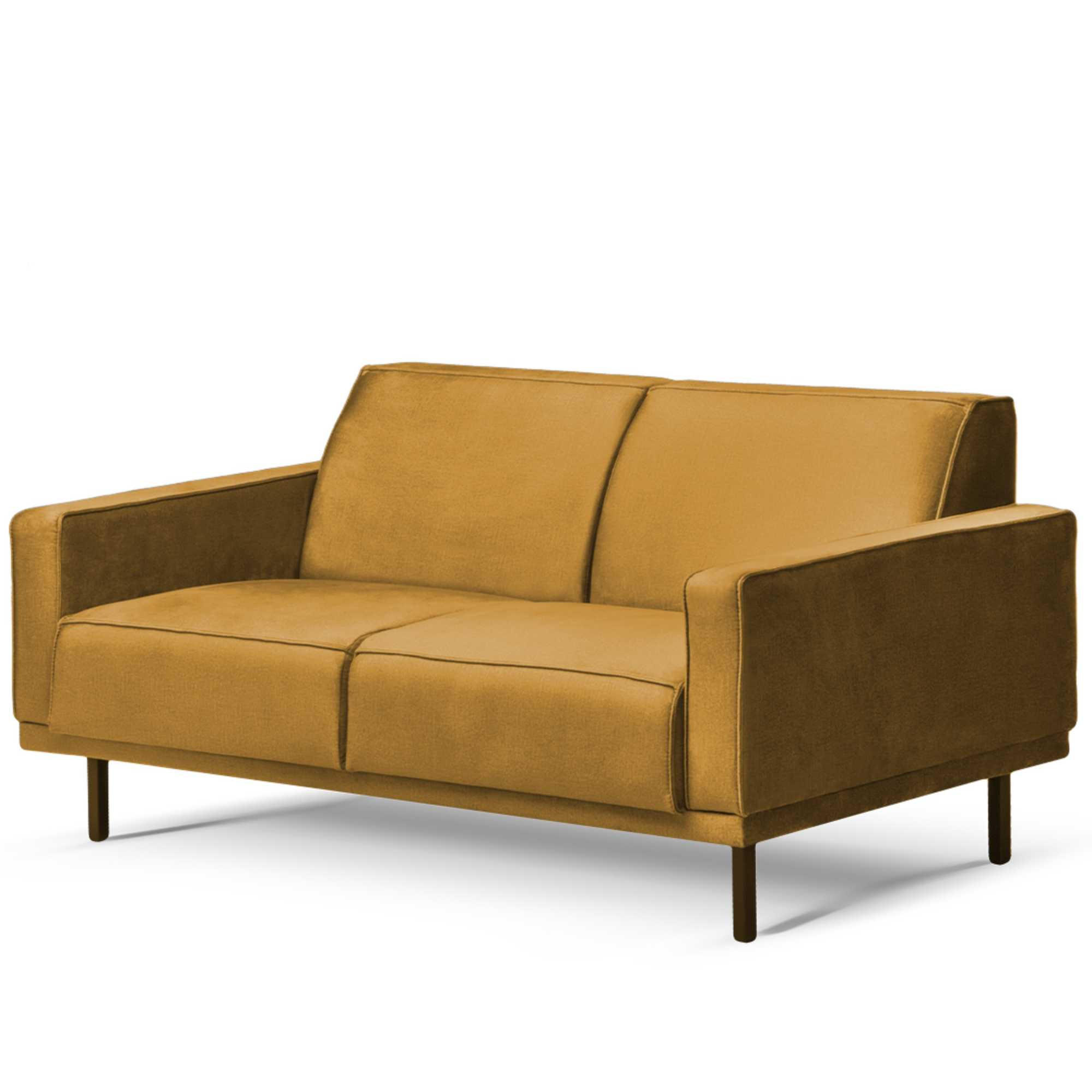 Thumbnail - Konsimo® Einzelsofa, Gelb, Holz, Textil, 150x71x81 cm, Wohnzimmer, Sofas & Couches, Sofas, 2-Sitzer Sofas