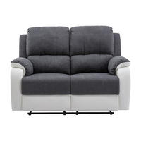 RELAXSOFA - 2 Personen - stoff - grau, weiß Brody - Weiß, Kunststoff/Textil (148/99/98cm) - Vente-Unique