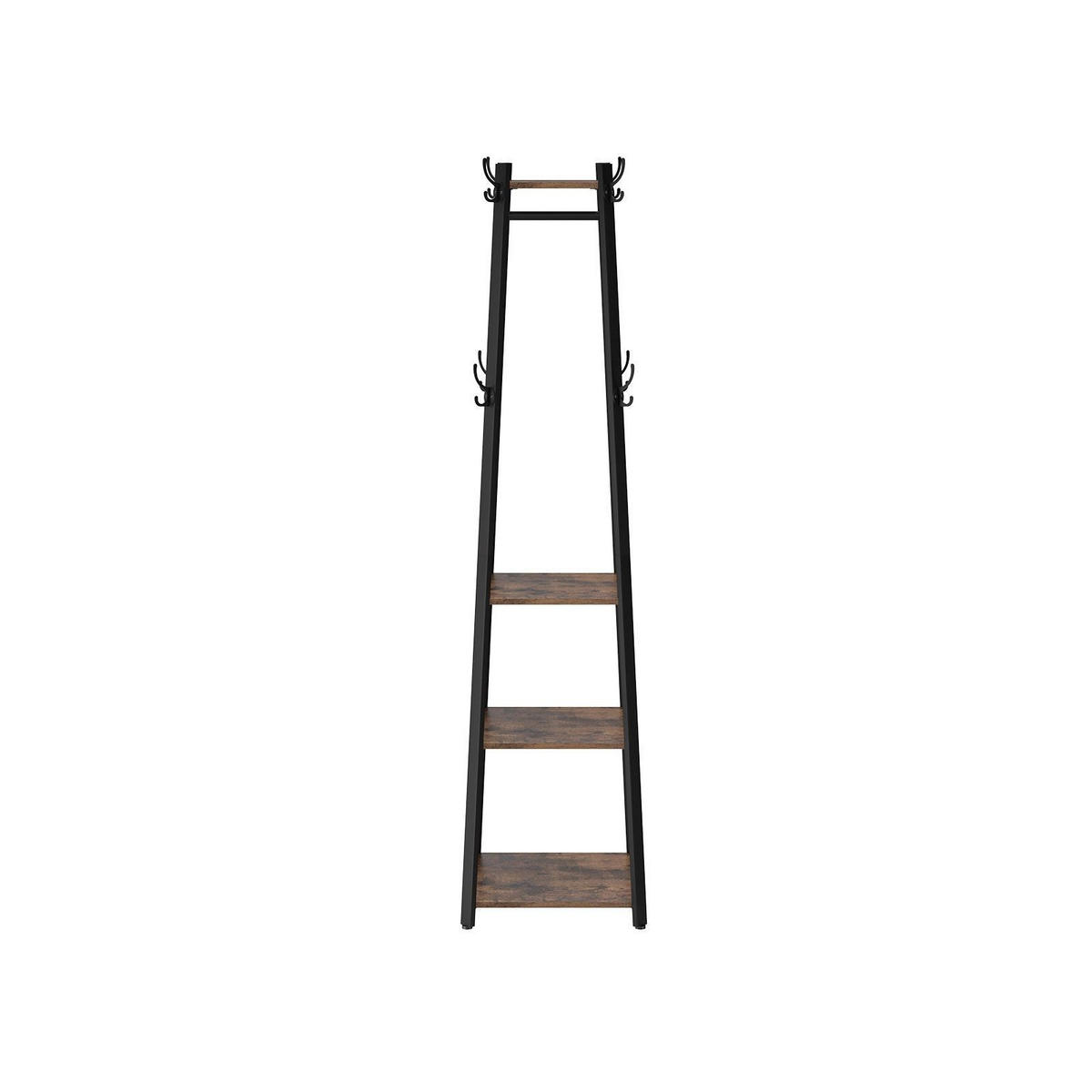 GARDEROBENSTÄNDER KLEIDERSTÄNDER - Braun, Holzwerkstoff (45/181/45cm) - Hansiro