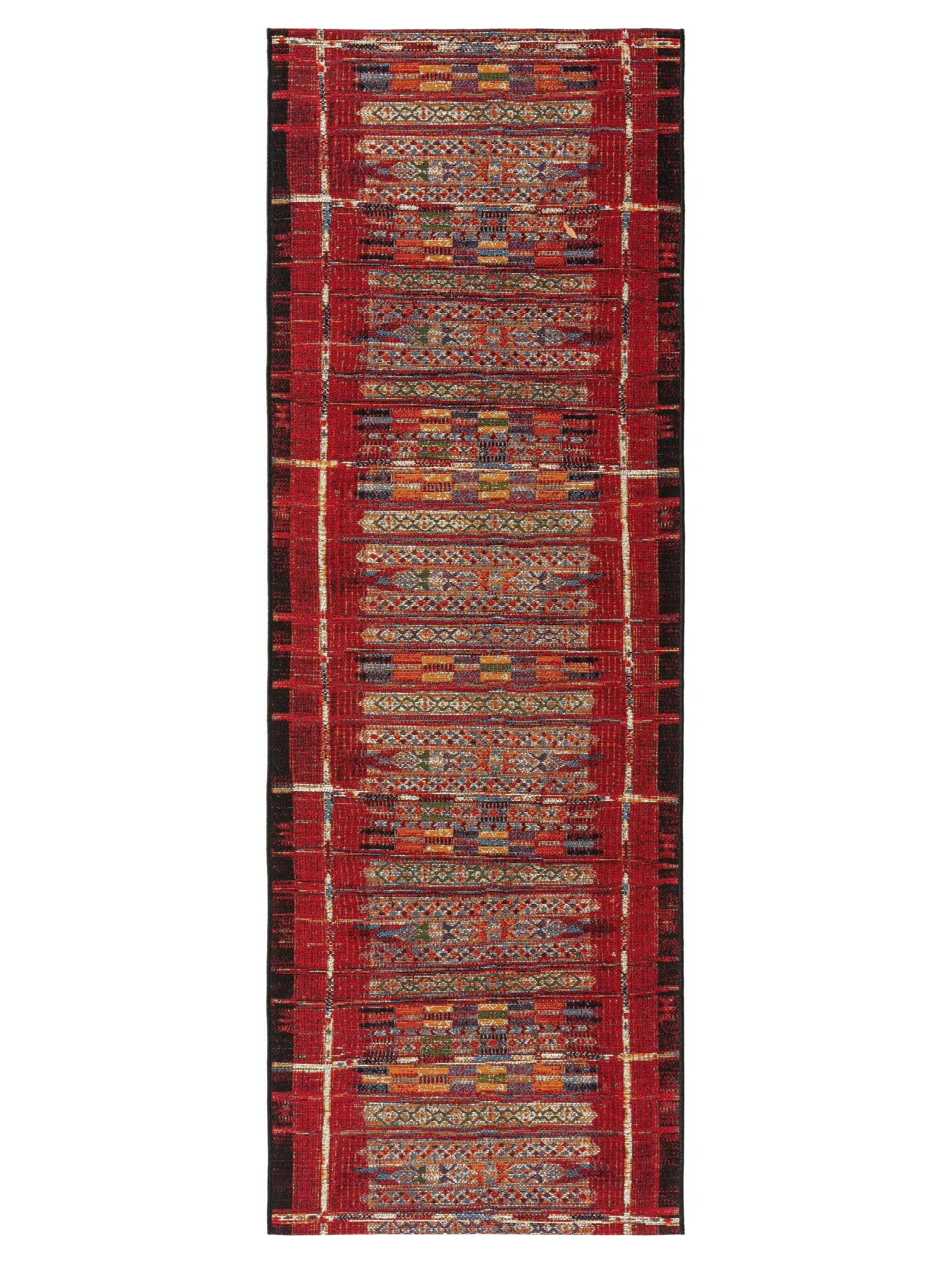 OUTDOORTEPPICH Artis Multicolor/Rot 80x250 cm - Multicolor, Textil (80/250cm) - benuta Nest