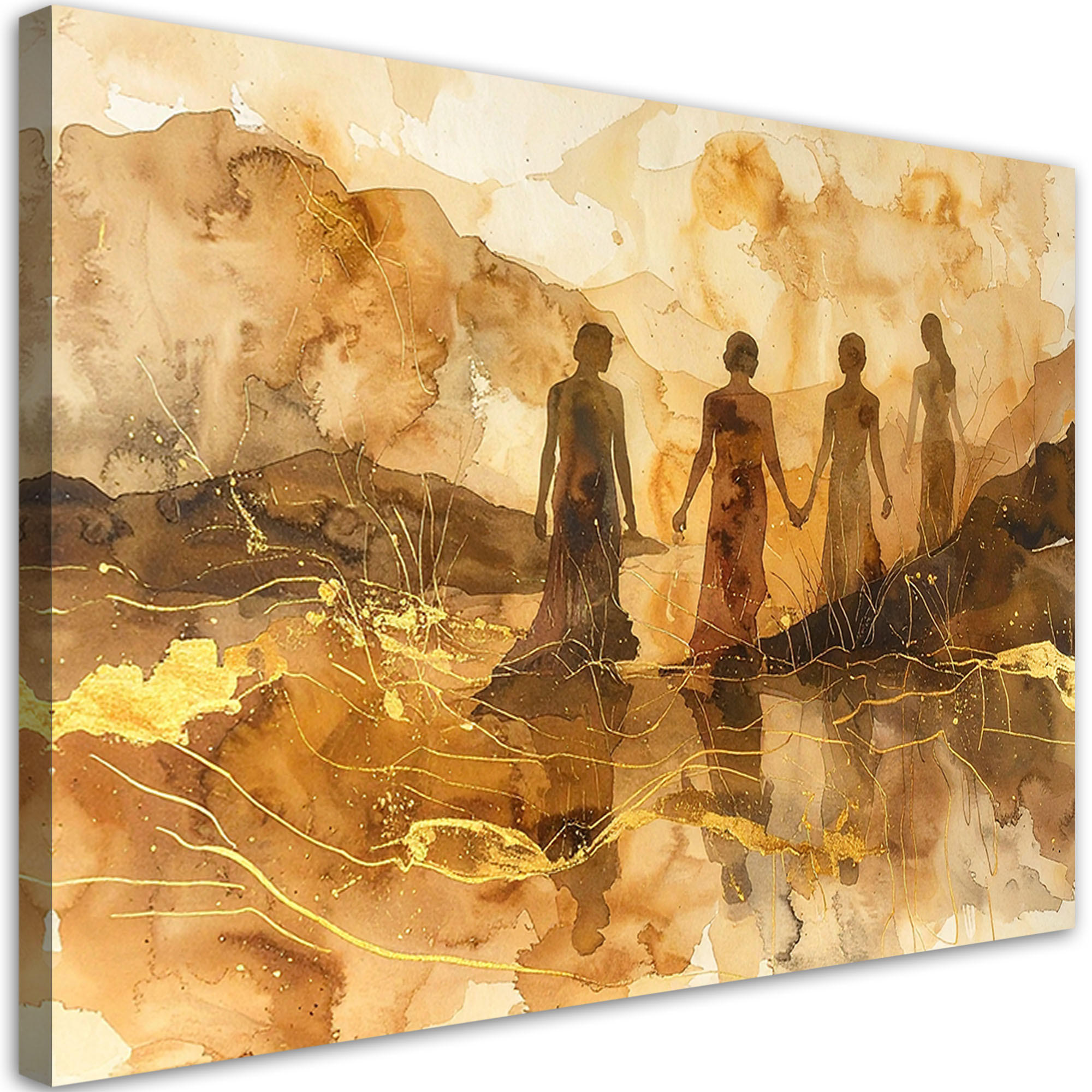 Feeby Leinwandbild Beige 120x80 cm