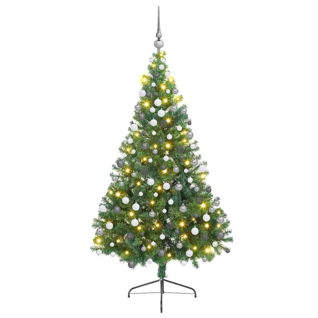 WEIHNACHTSBAUM Künstlicher Klappbarer 78/78/210 cm Grün PVC - Grün, Kunststoff (210cm) - vidaXL