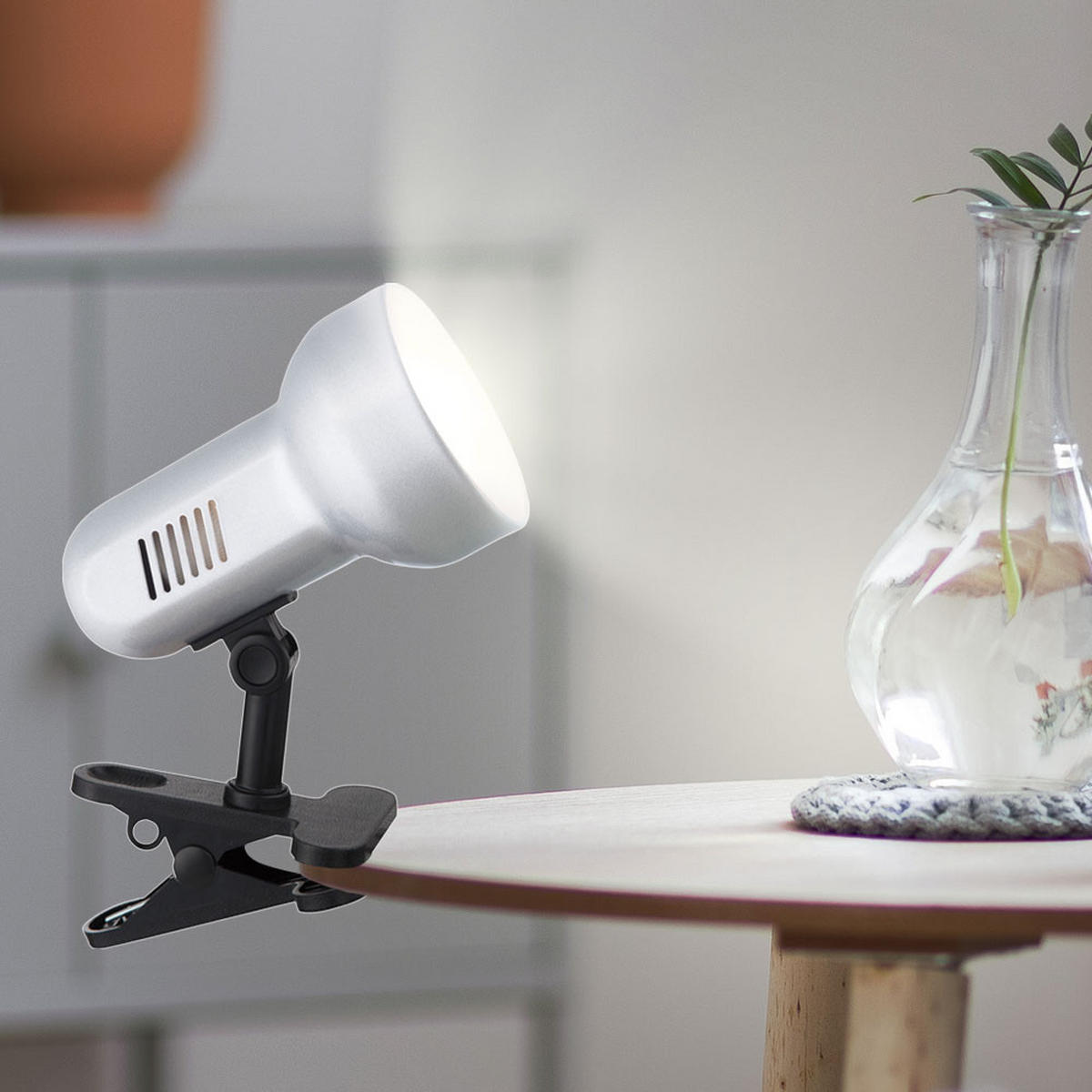 TISCHLEUCHTE BASIC Silber Metall Kunststoff 2er Set - Silberfarben, Metall (16/16/21cm) - Globo Lighting