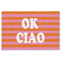 ROHOŽKA Ciao - Citát - Pruhy 180x120 cm - oranžová, plast (180/120cm) - MuchoWow