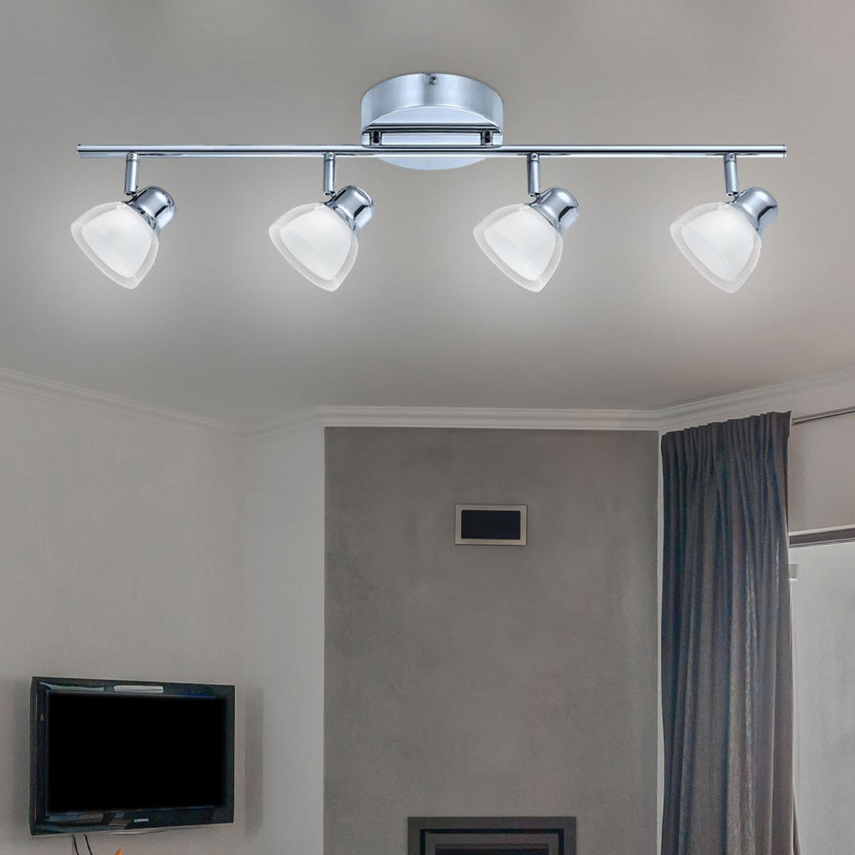 LED DECKENLEUCHTE Tordara Silber Chrom - Silberfarben, Metall (69/10/20cm)