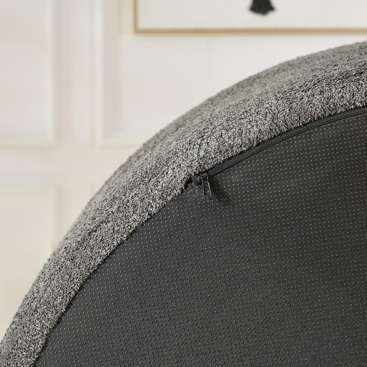 SESSEL DE-34509 Chenille-Stoff Grau - Grau, Textil (127/82/127cm) - ComfortXL