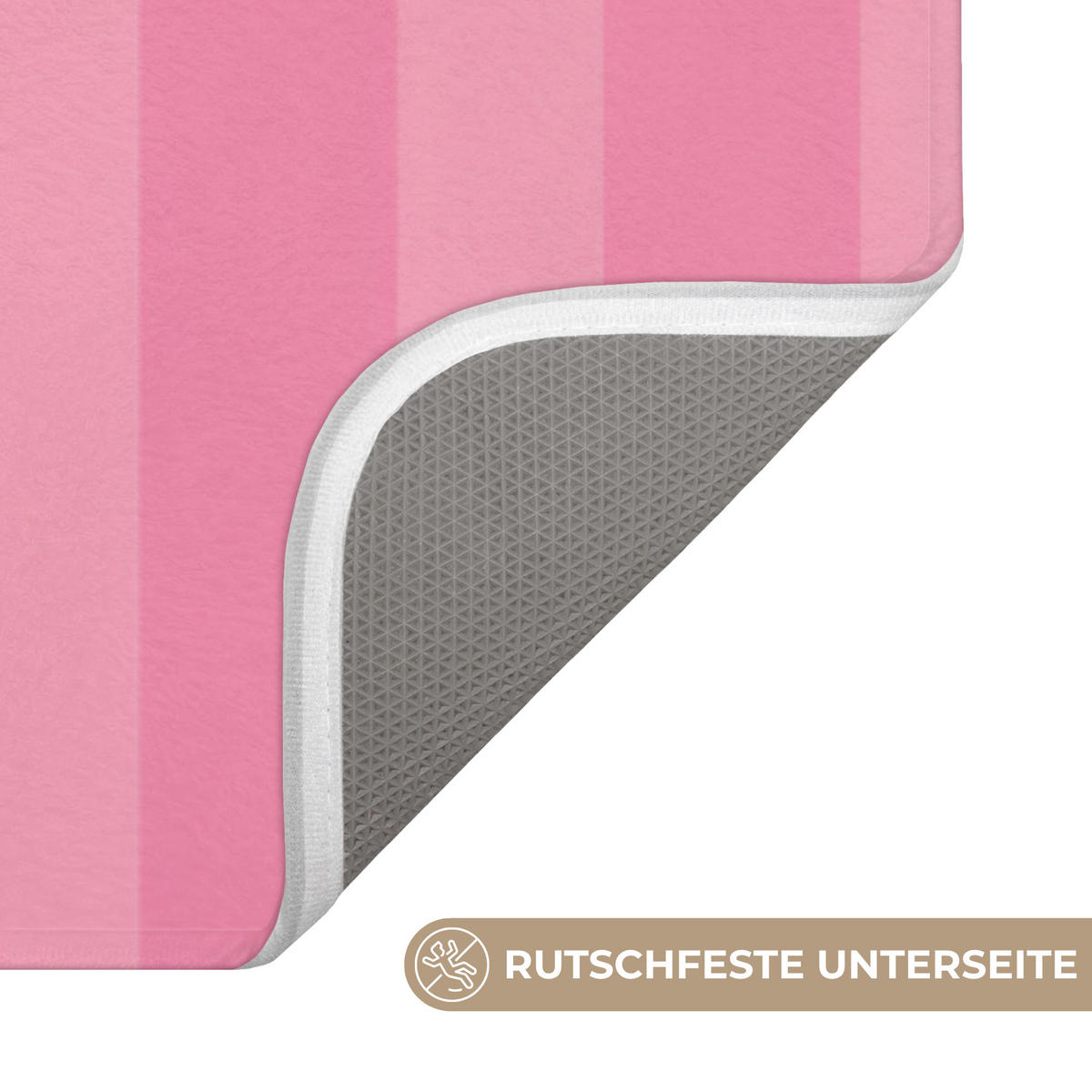 KOUPELNOVÁ PŘEDLOŽKA Pruhované - růžové - Chéri 120x60 cm - růžová, textil/plast (120/60cm) - OnlyWow