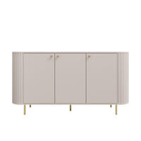 KOMMODE Olivia 165cm, mit 3 Türen und geriffeltem Design, kaschmir - Kaschmir, Metall (43/85/165cm) - Margaret Hadas24