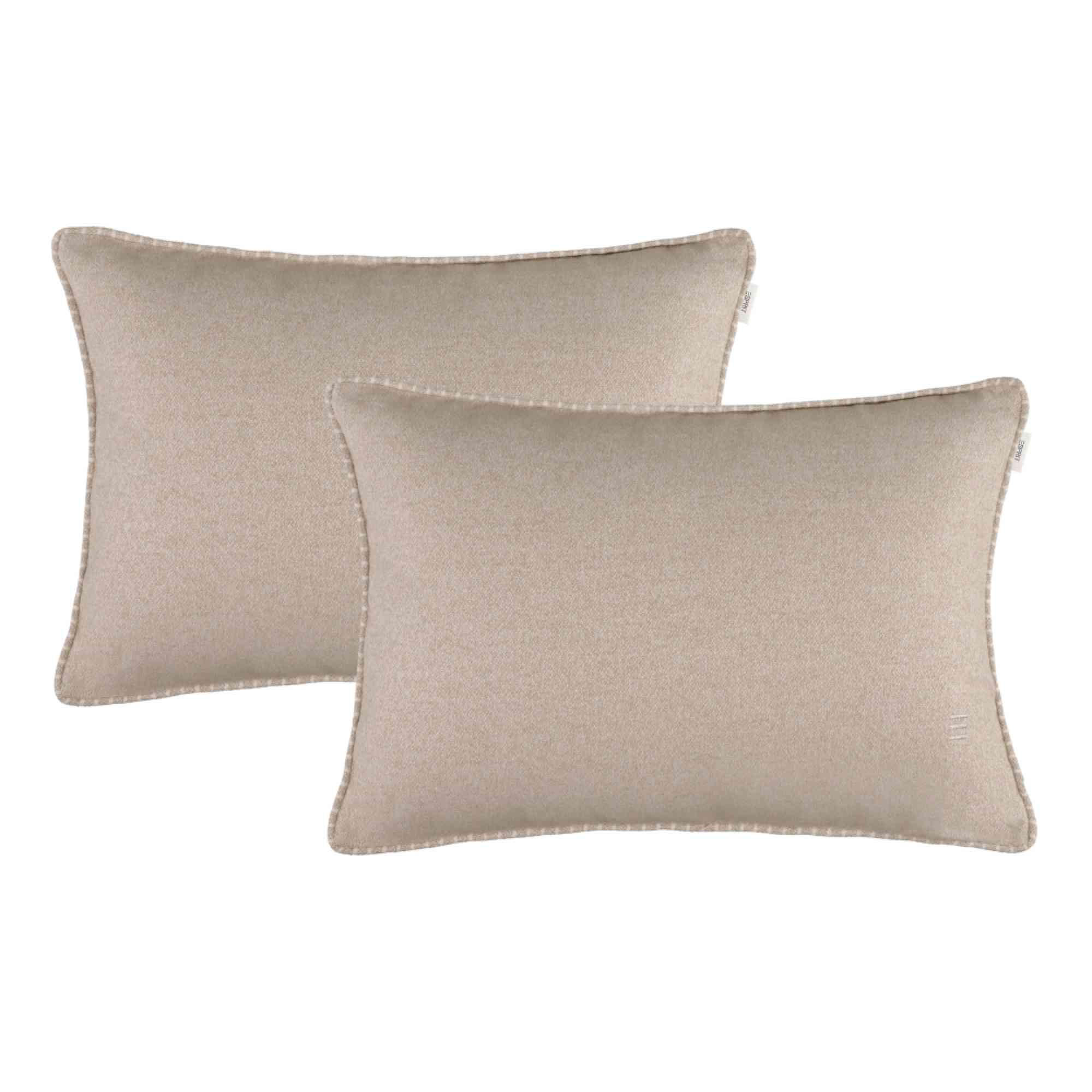 ZIERKISSENHÜLLE DEKOKISSENHÜLLE FUN 2er Set - Beige, Textil (58/38cm) - Esprit