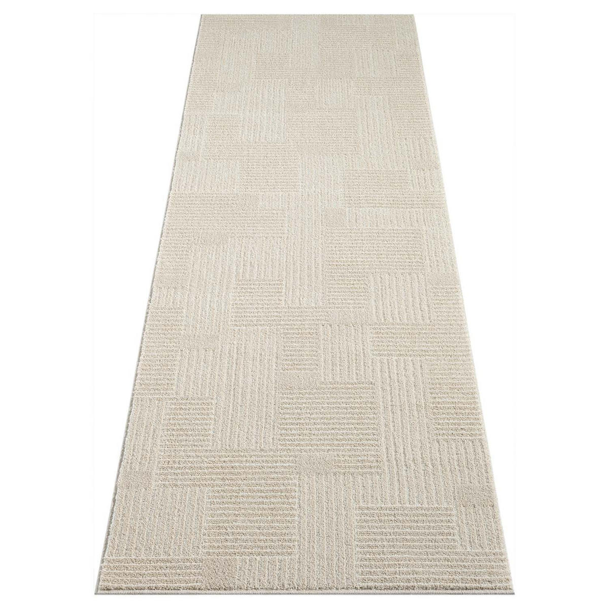 KURZFLOR-TEPPICH Flair 177 Beige 80x300 cm - Beige, Textil (80/300cm) - carpet city