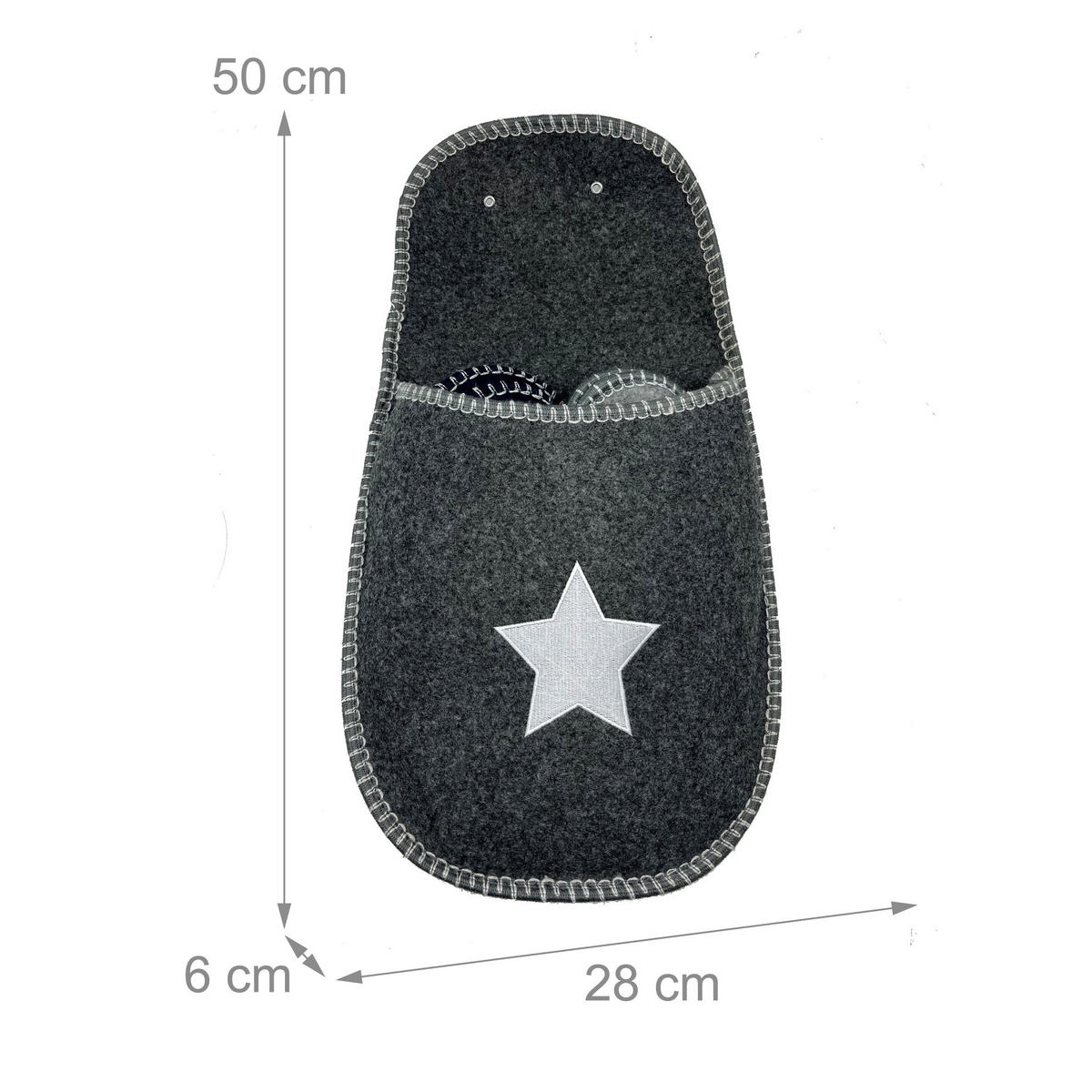 6XPANTOFLE pro hosty - různobarevná, textil (28/50/6cm) - Relaxdays