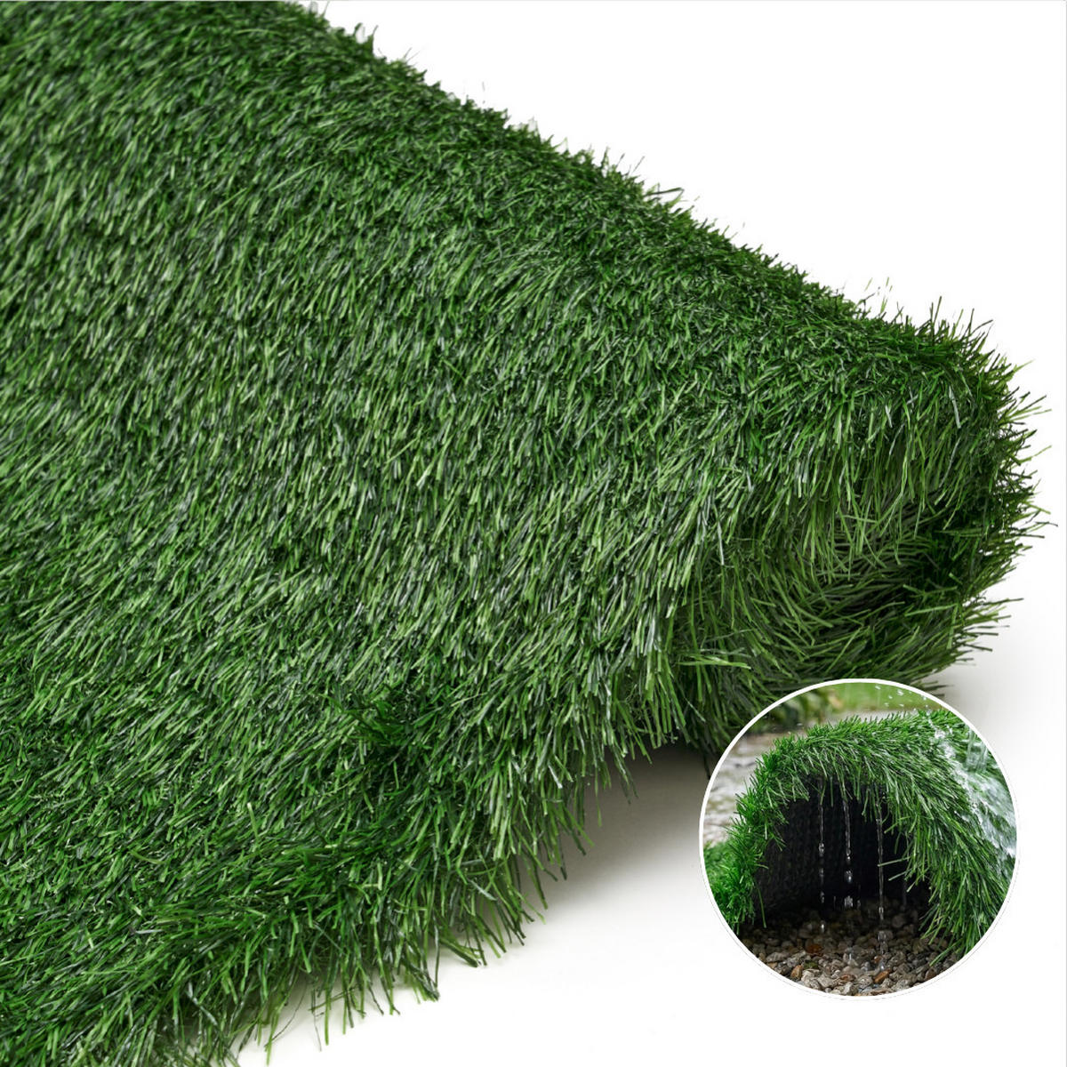 KUNSTRASEN Verde 40 mm – UV-beständig, pflegeleicht, wetterfest für Garten & Terrasse 300/250 cm - Grün, Textil (300/250cm) - Tapiso