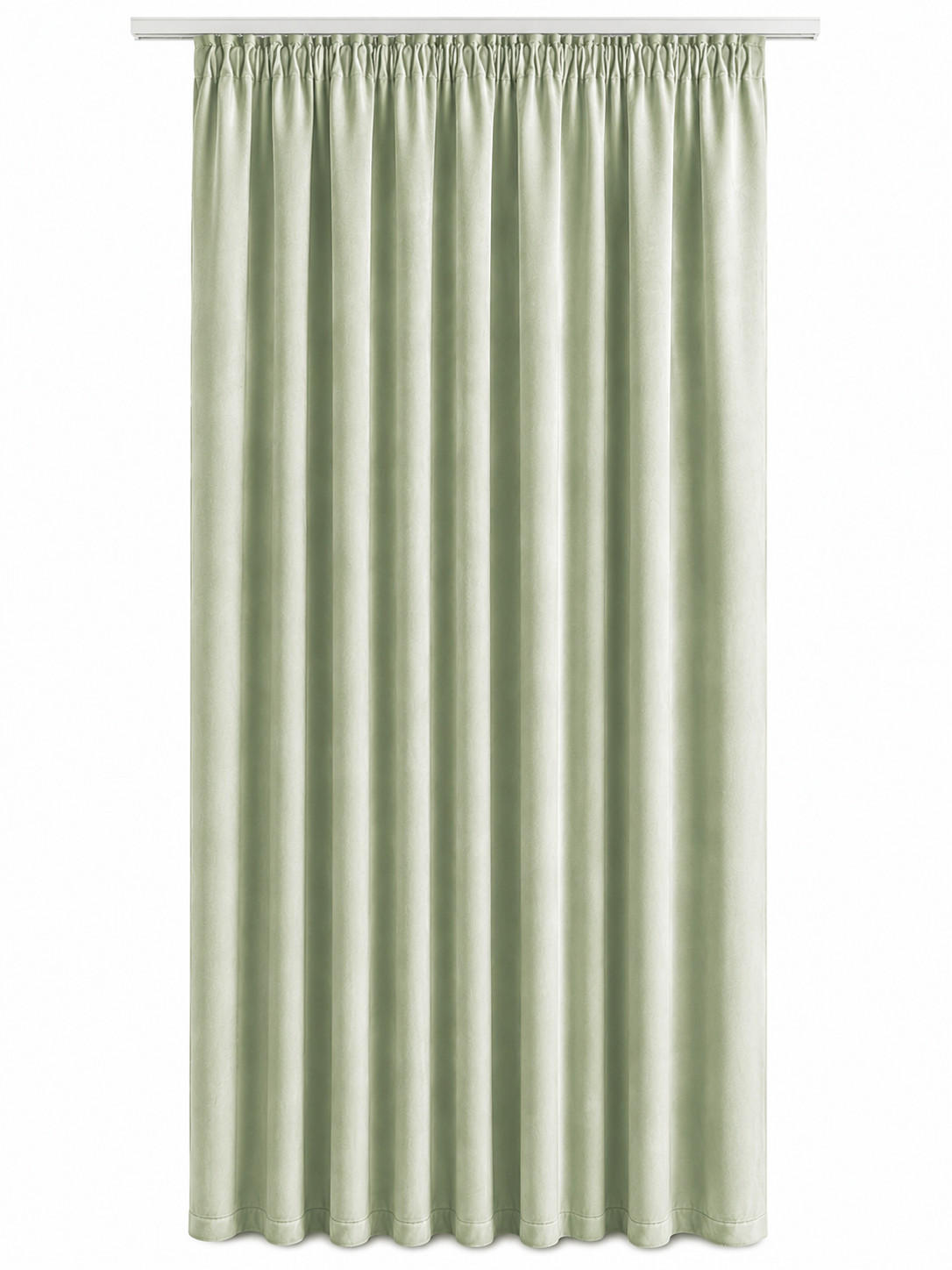 VORHANG Kräuselband Samt 140/175 cm Lindgrün - Hellgrün, Textil (140/175cm) - TiborTex