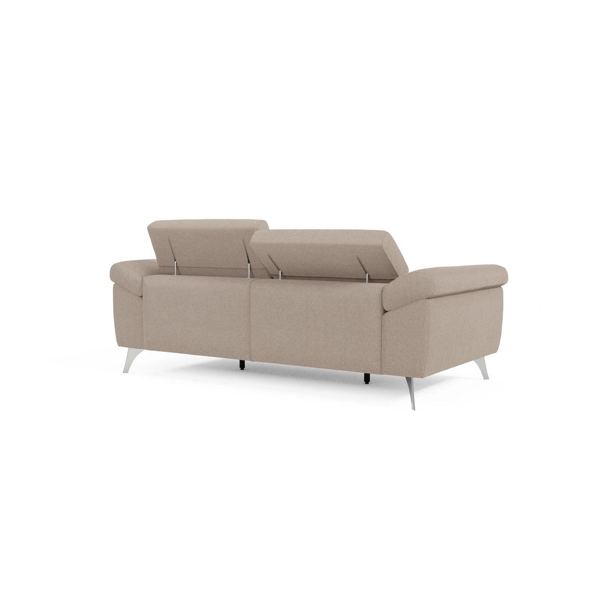 LINEARSOFA Donatello - Graubraun, Metall (183/76/102cm) - Divani.store