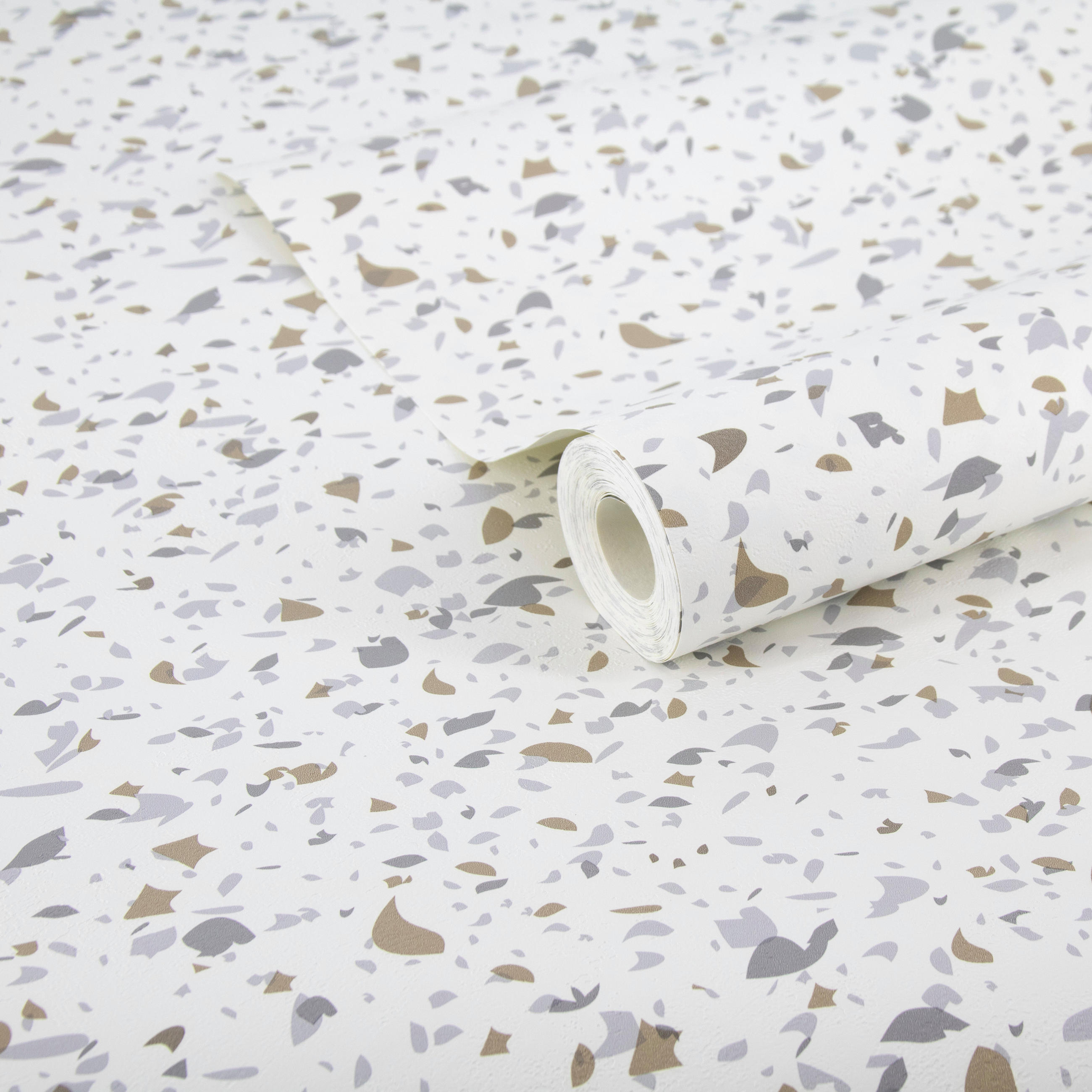 VLIESTAPETE Terrazzo - Weiß, Papier/Kunststoff (52/1005cm) - Superfresco Easy