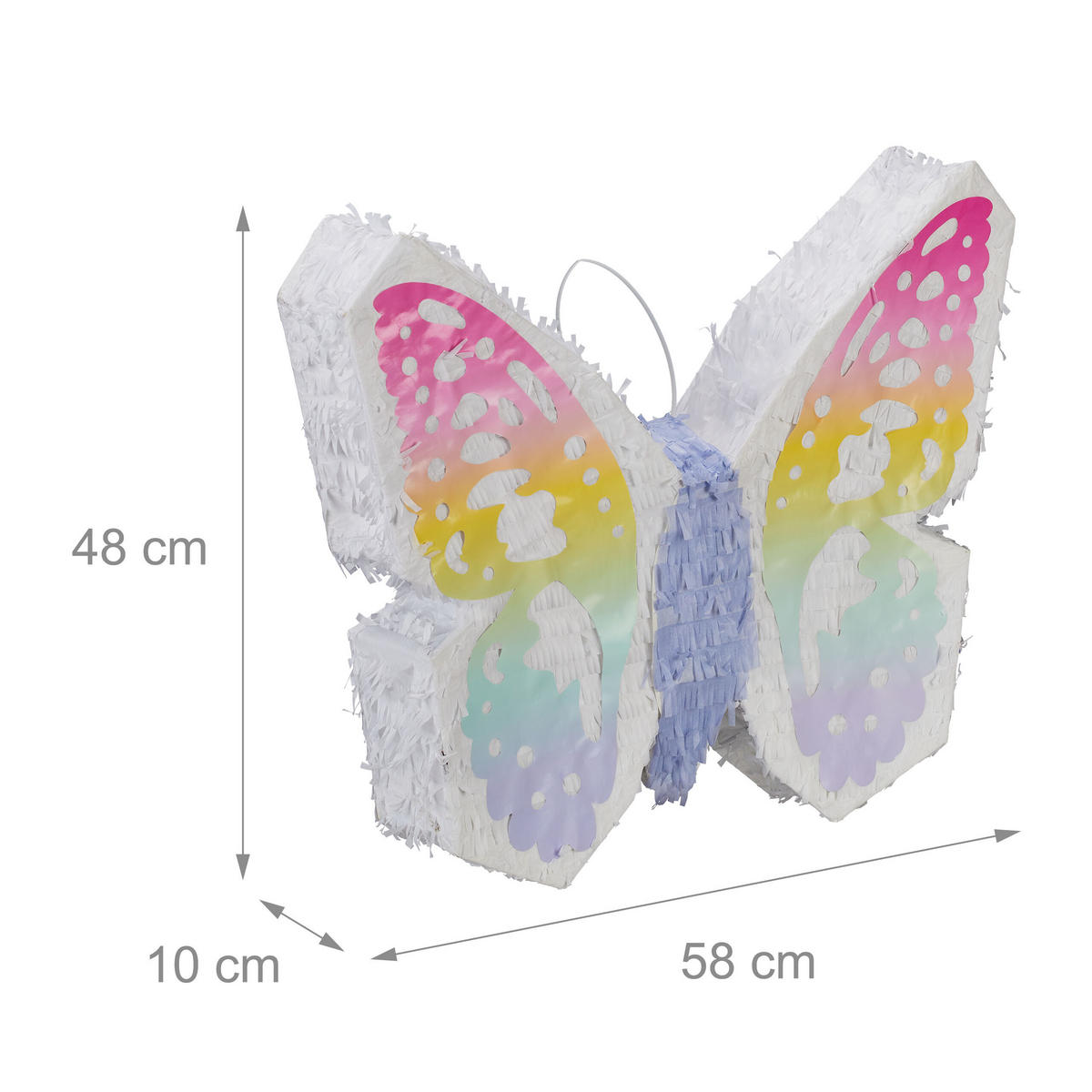 PINATA - Multicolor, Papier/Wellpappe (58/48/10cm) - Relaxdays