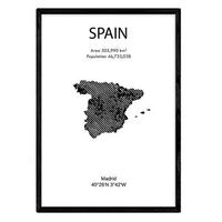 POSTER Länder & Kontinente Spanien A3 Rahmenlos - Klar, Papier (29.7/5/42cm) - Nacnic
