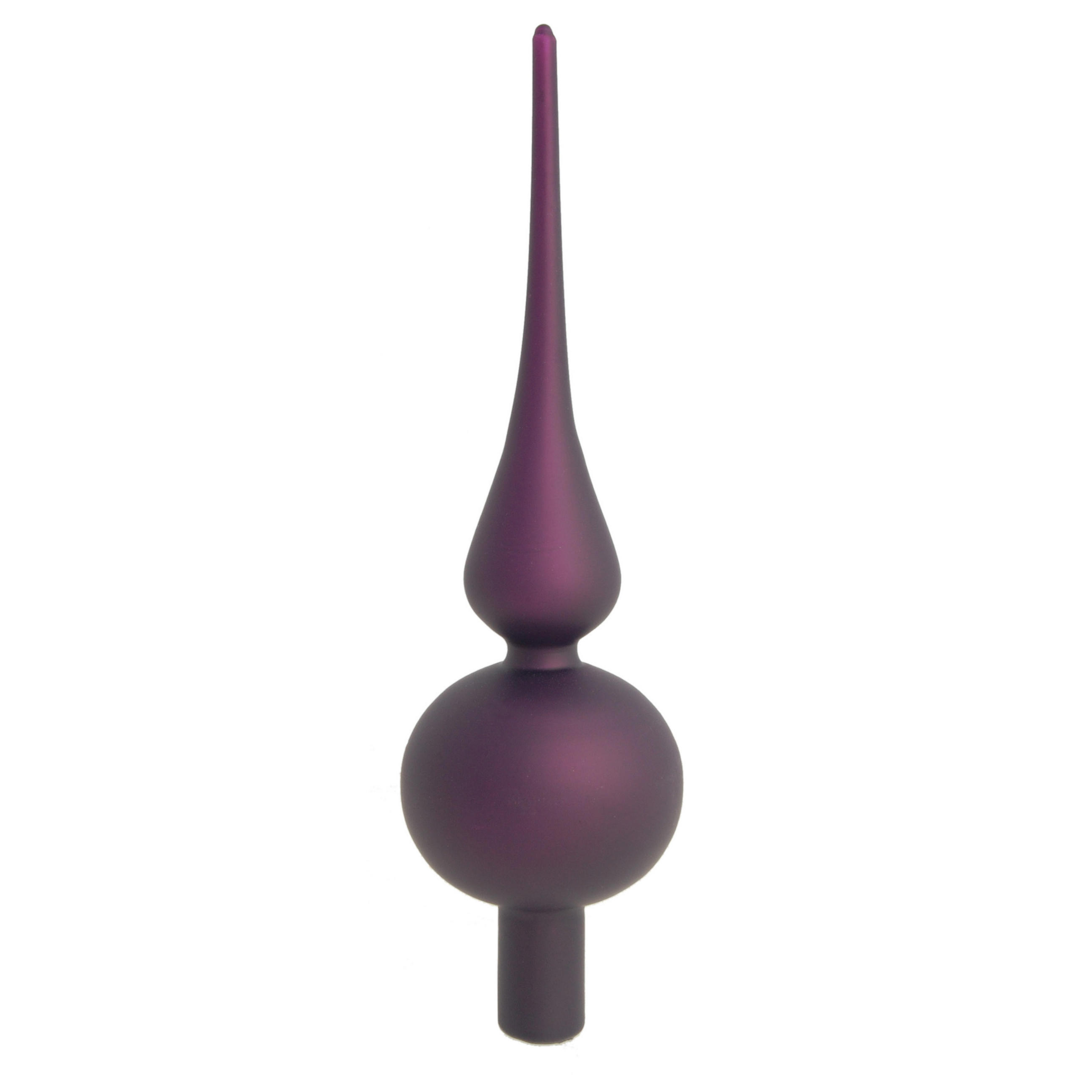 BAUMSPITZE Uni-Design Matt Violett 23cm (Glas / 1 Stk.) - Violett, Glas (23cm)