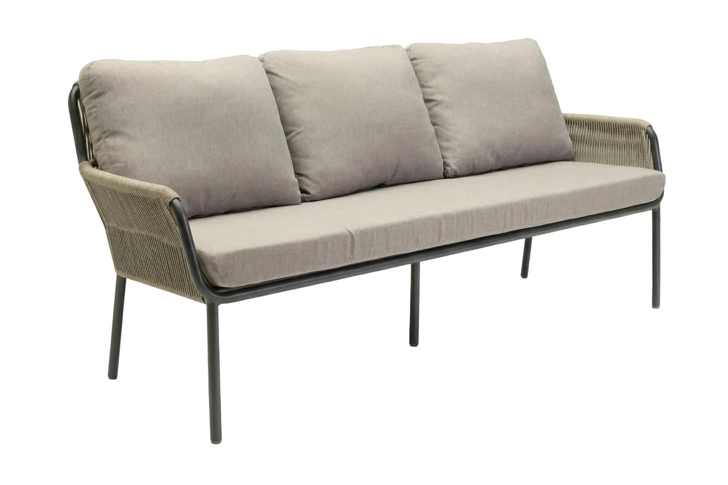 LOUNGESOFA Concord 198x86x59 cm, Metall, Taupe - Taupe, Metall (198/86/59cm) - dasmöbelwerk