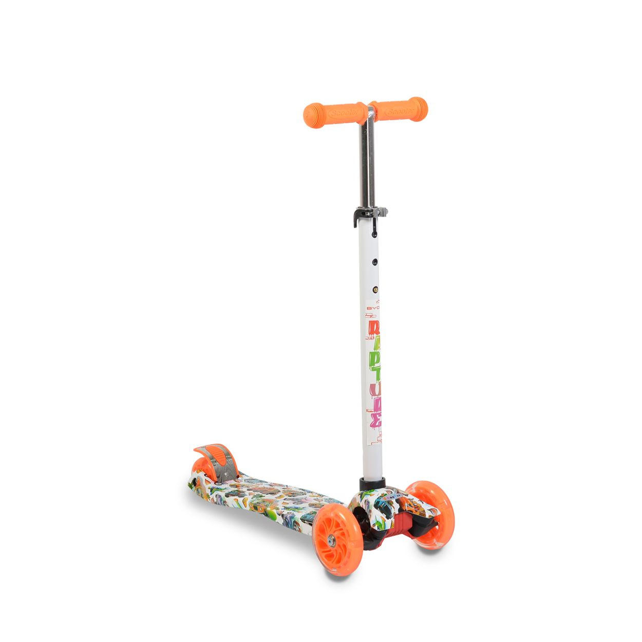 KINDERROLLER Rapture orange aus Alu, Wassertransferdruck, PU Leuchträder - Orange, Metall (54/13/87cm)