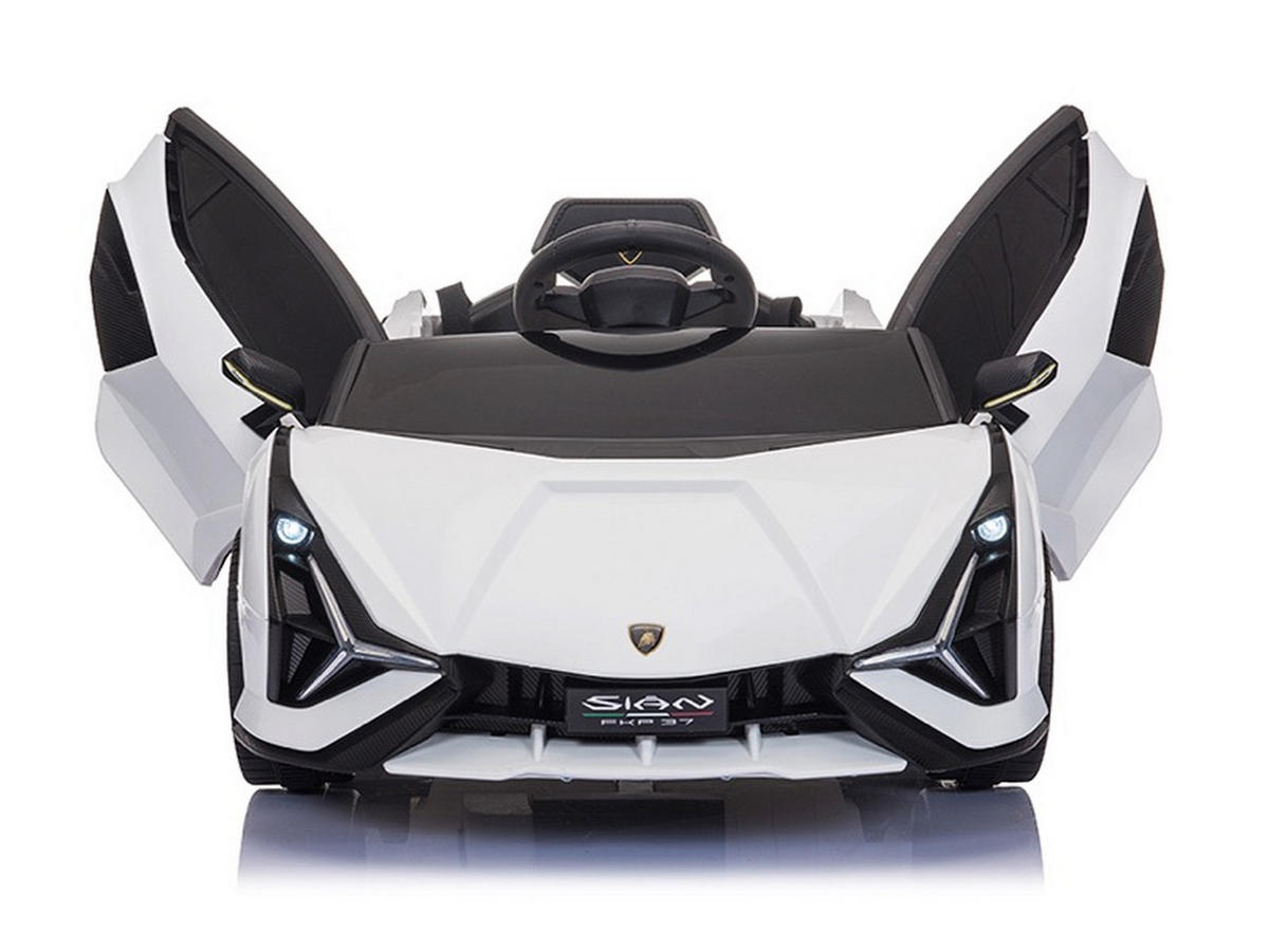 KINDER ELEKTROAUTO Lamborghini Sian weiß - Weiß, Kunststoff (108/62/40cm) - TPFLiving