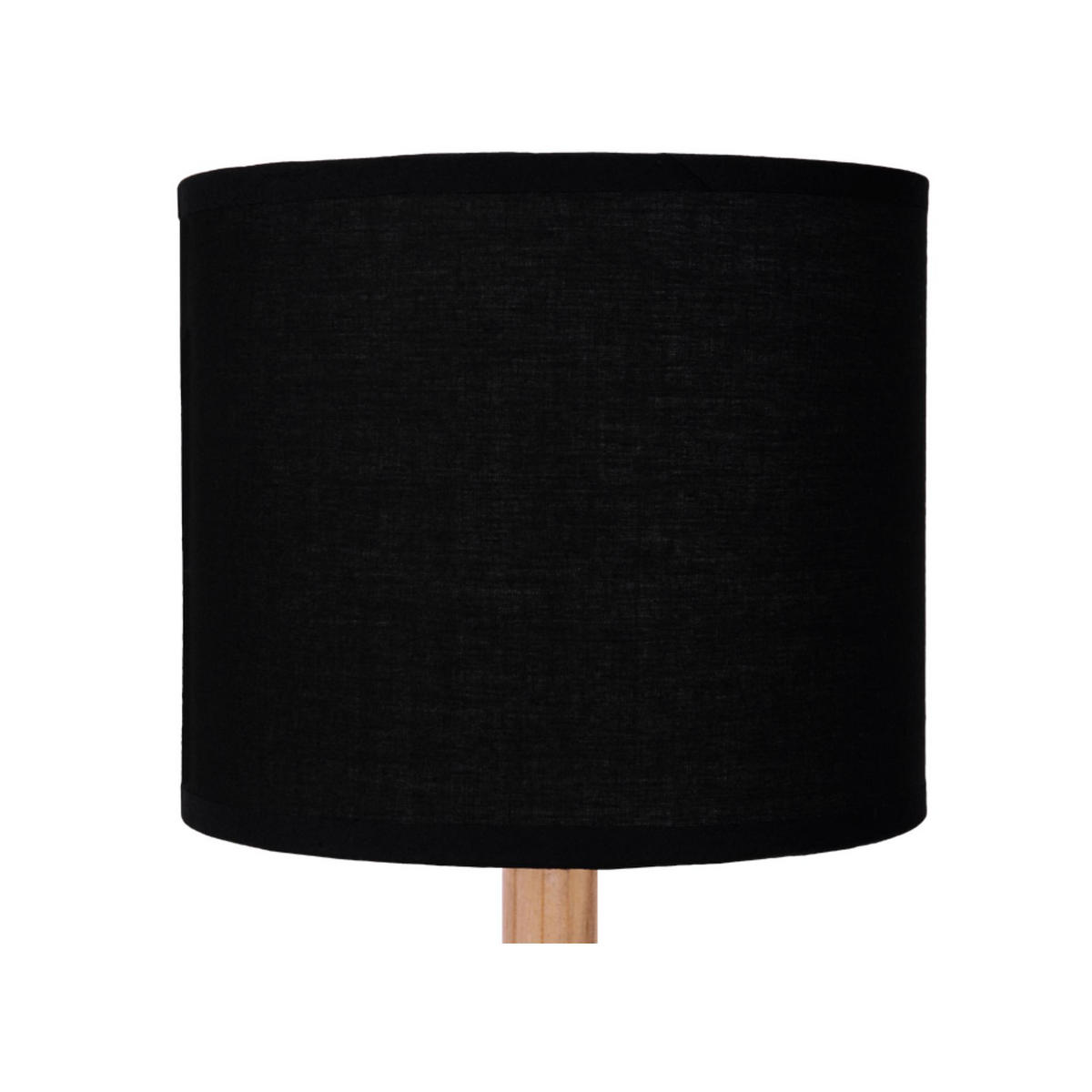 STEHLAMPE PLISO, Schwarz - Schwarz, Holz/Textil (25/25/150cm) - KONSIMO®