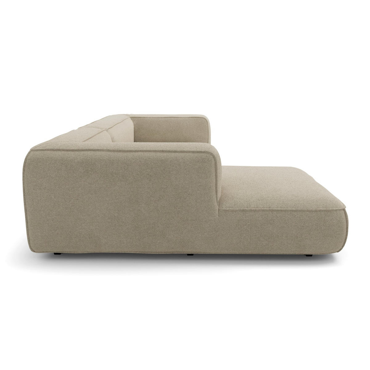 ECKSOFA (links) SOFIA Köpergewebe Beige 282cm - Beige, Textil (282/166cm) - Premium Interiors