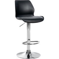 BARHOCKER Gilian Kunststoff schwarz - Chromfarben/Schwarz, Kunststoff/Metall (39/102/42cm) - TPFLiving