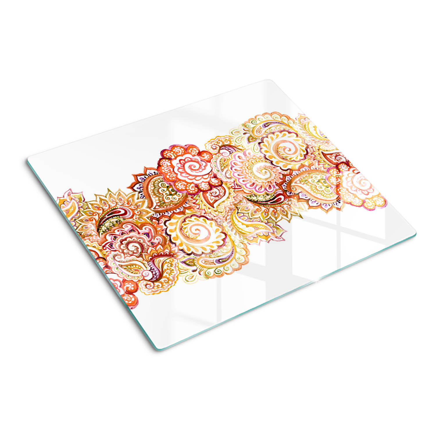 GLASPLATTE 60x52 cm Dekorationen - Orange, Glas (60/0.4/52cm) - TULUP
