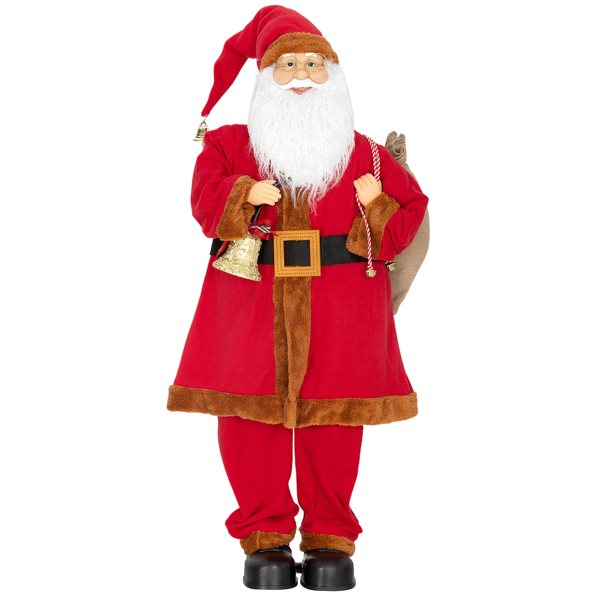 WEIHNACHTSMANN Stahl Polyester Rot - Rot, Textil (35/120/45cm) - HOMCOM