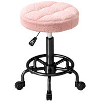 ROLLHOCKER höhenverstellbar 50-66 cm Pink - Pink, Kunststoff (50/66/50cm) - Meubliv