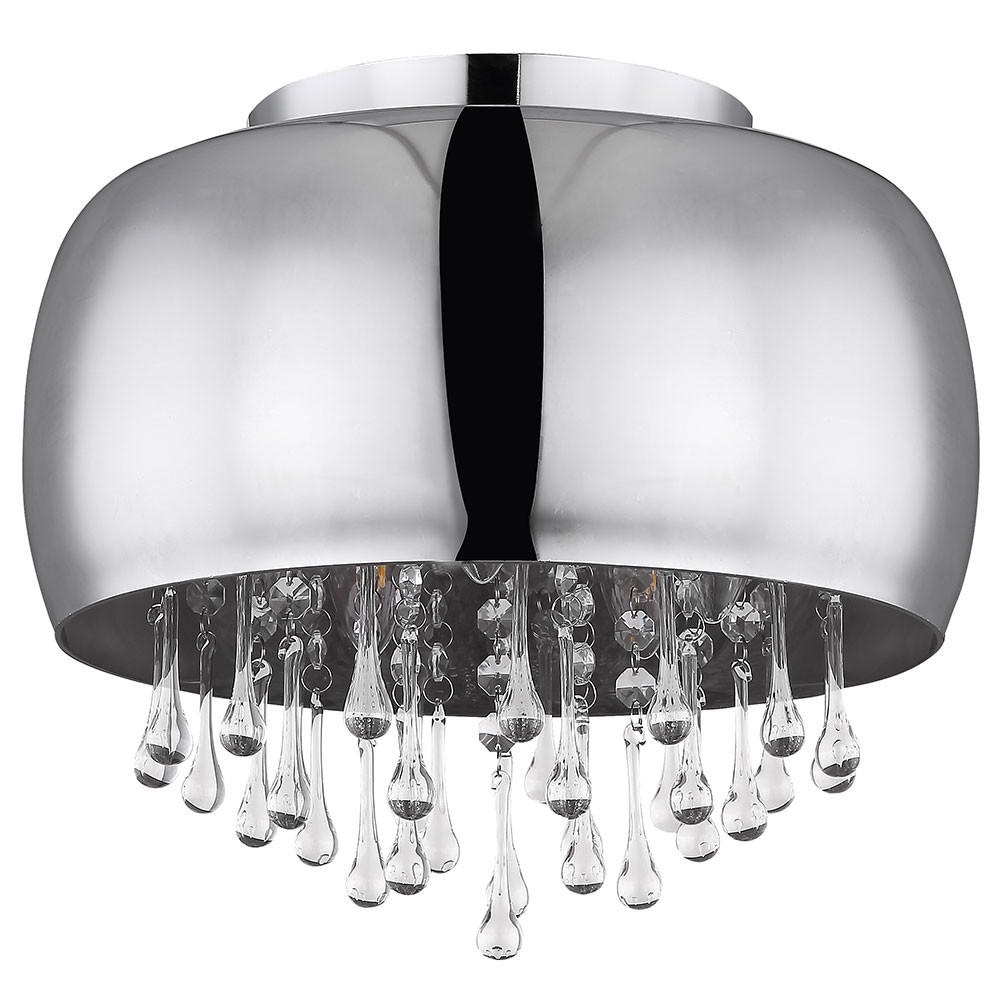 LED HÄNGELEUCHTE Kalla Chrom Klar - Silberfarben, Metall (35/35/28cm) - Globo Lighting