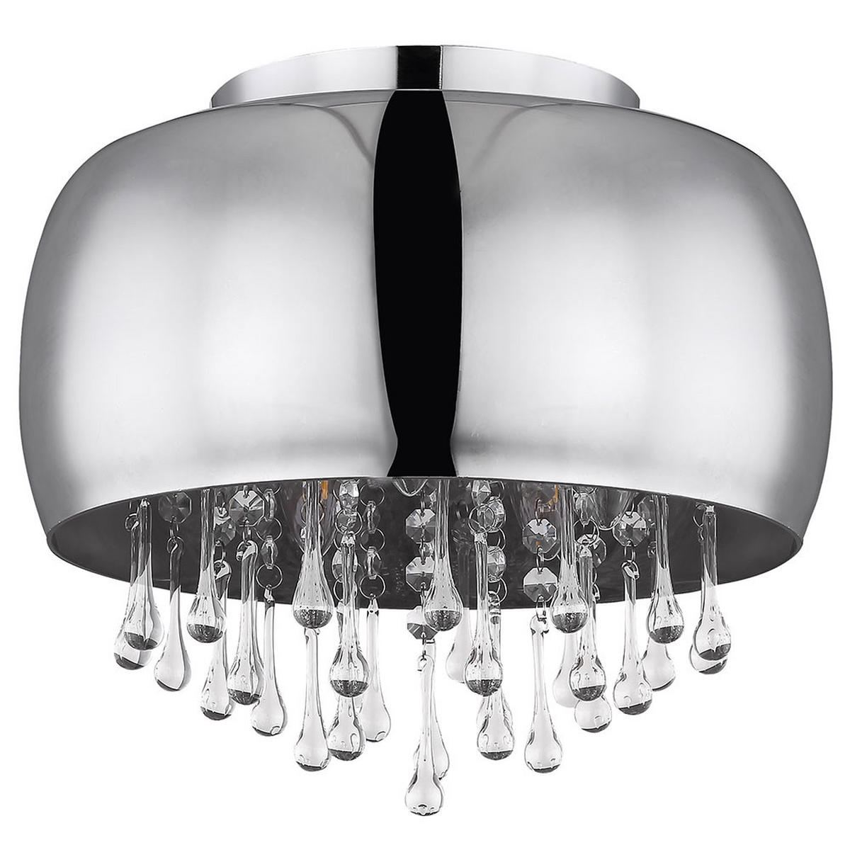 LED HÄNGELEUCHTE Kalla Chrom Klar - Silberfarben, Metall (35/35/28cm) - Globo Lighting