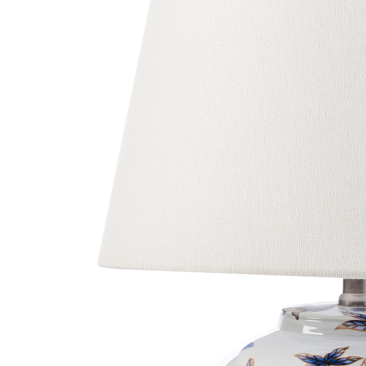 TISCHLAMPE Porzellan Weiß/Blau Sunja - Blau/Weiß, Keramik (32/32/51cm) - Beliani