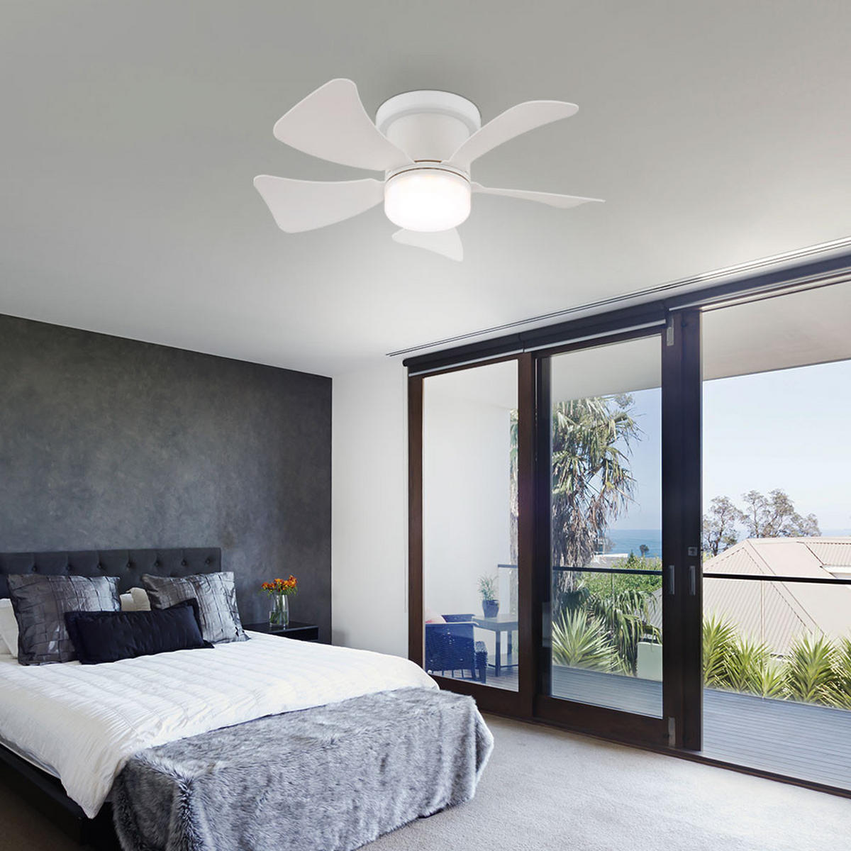 LED DECKENLEUCHTE HINES Weiß Kunststoff - Weiß, Metall (40.6/40.6/12.6cm) - Globo Lighting