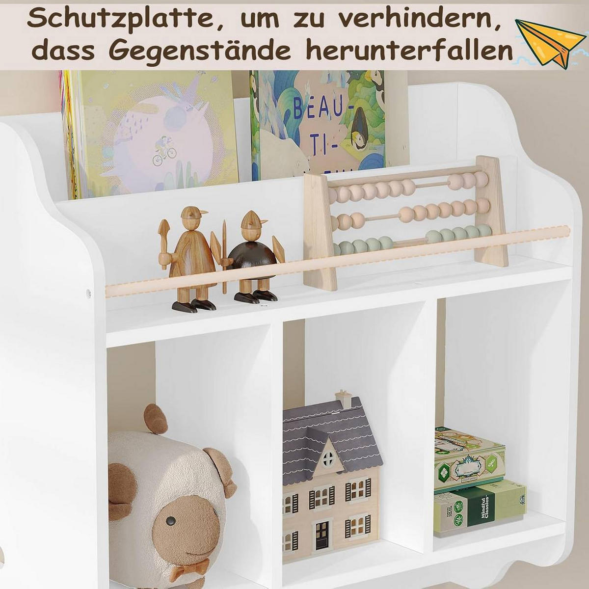 WANDREGAL Kinder, mit 3 offenen Fächern, Weiß - Weiß, Holz/Holzwerkstoff (60/57/20cm) - Woltu