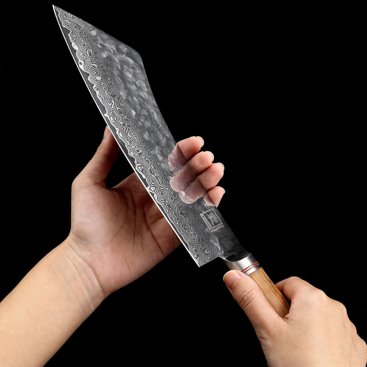 BLOCKMESSER 22,5 cm - Braun, Holz/Metall (37cm) - Zayiko