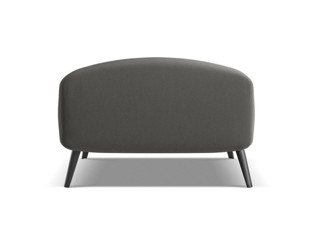 POUF Samt Stoff Grau - Dunkelgrau/Schwarz, Textil/Metall (65/44/65cm) - Makamii