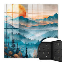 SCHLÜSSELBOX Schwarz 30x30 cm- Türöffnung nach rechts - Bergwesten - Türkis, Metall (30/30/5cm) - TULUP