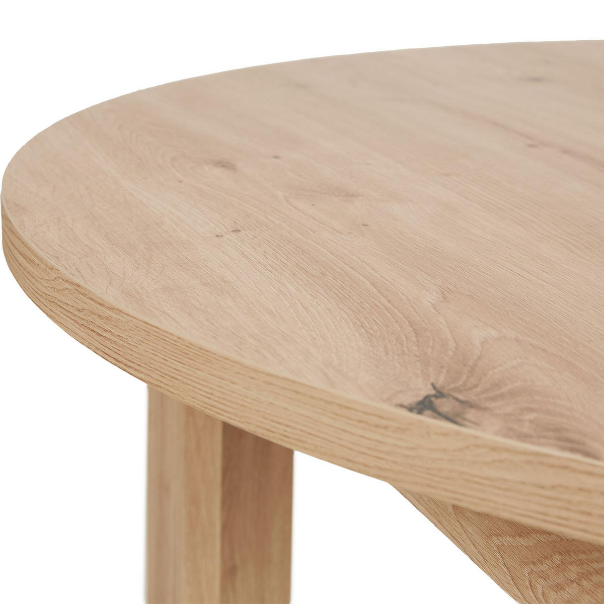 ESSTISCH rund 106/106/76 cm Weiß - Braun, Holz (106/106/76cm) - Homestyle4u