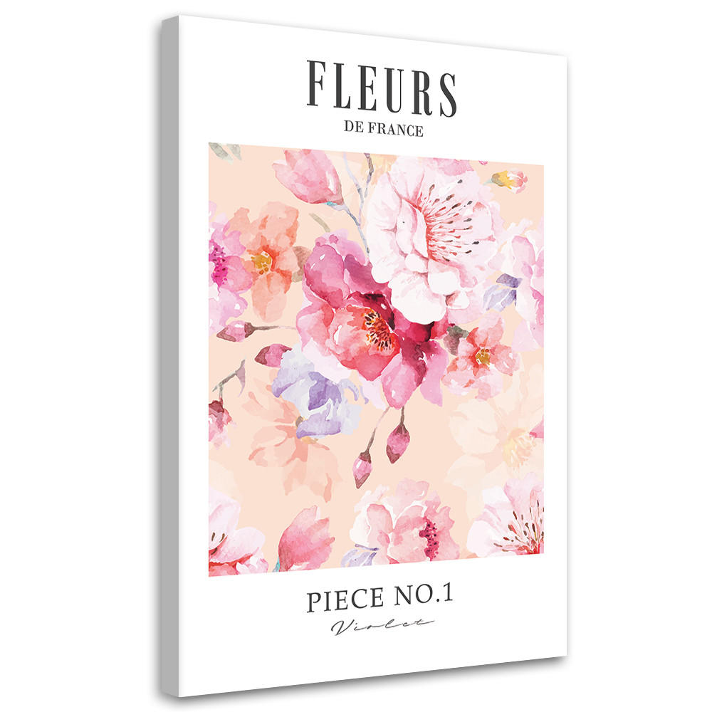 WANDBILD blumen in frankreich - Pink, Textil (40/60cm) - Feeby