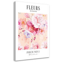 WANDBILD blumen in frankreich - Pink, Textil (40/60cm) - Feeby