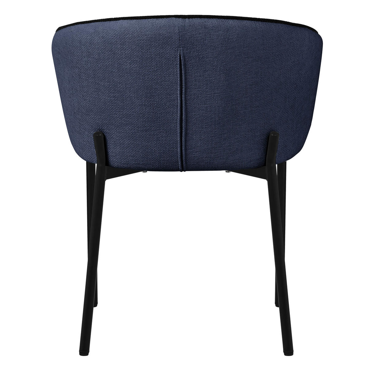 ESSZIMMERSTÜHLE 6er Set Dunkelblau - Schwarz/Dunkelblau, Textil/Metall (60/75/59cm) - ML-DESIGN