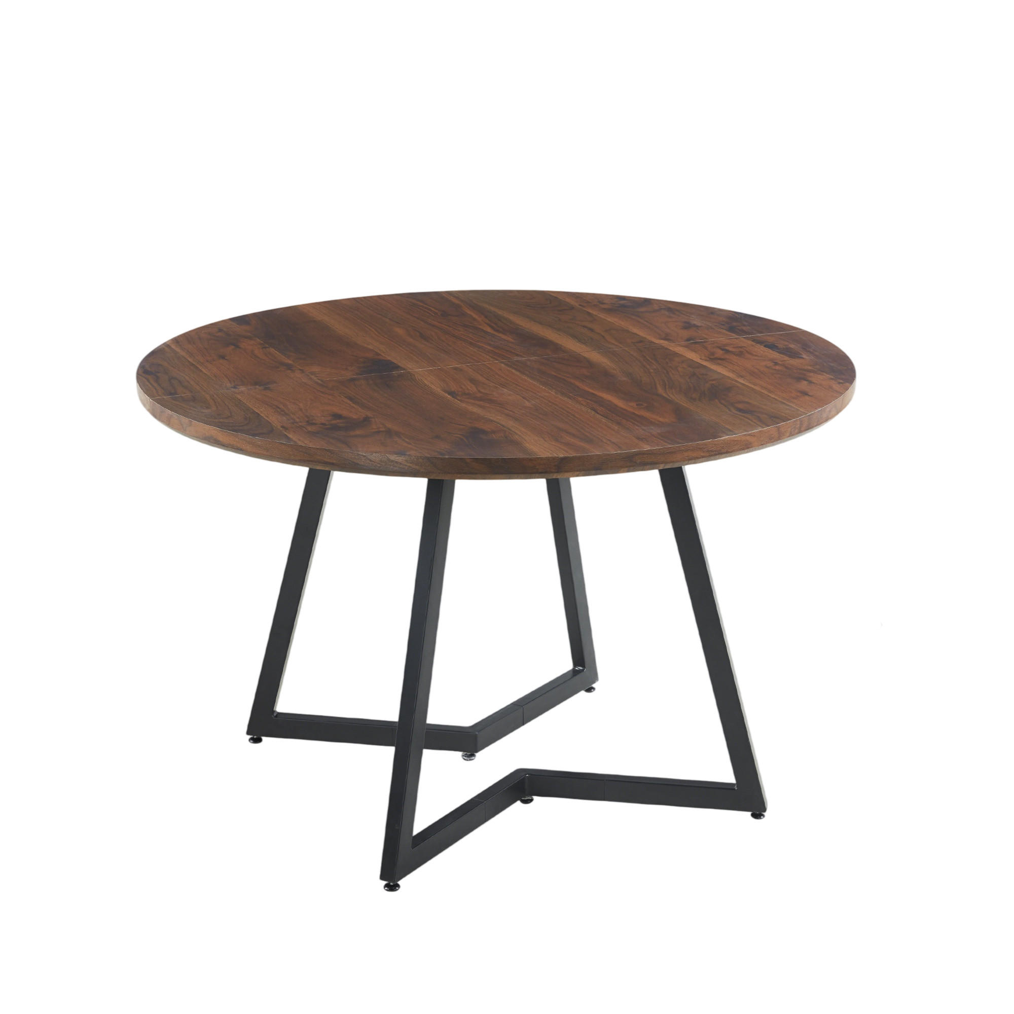 COUCHTISCH 110/110/75 cm mit Metallbeinen DE-39989 Natur - Walnussfarben, Holzwerkstoff (110/110/75cm) - ComfortXL