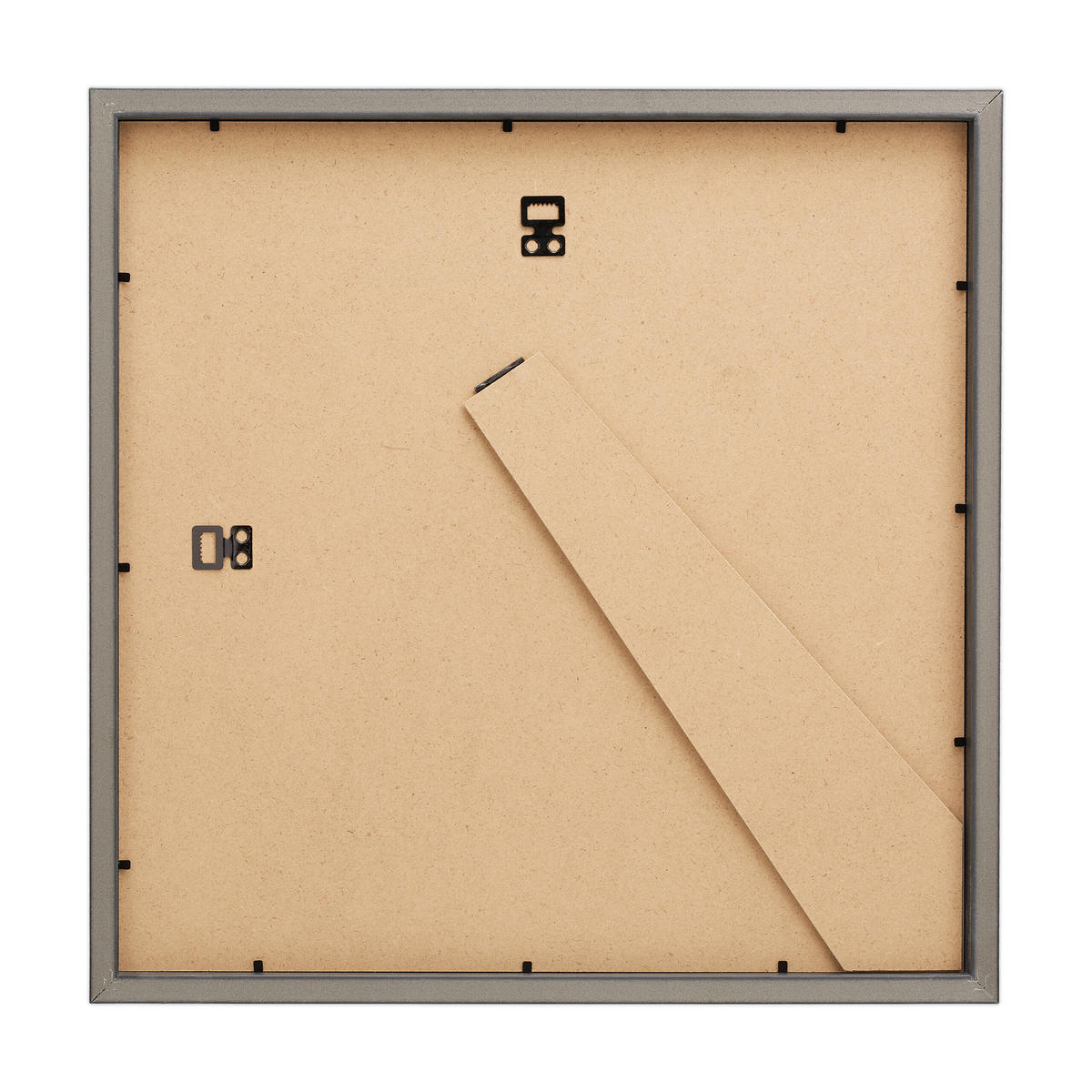 2xBILDERRAHMEN - Silberfarben, Glas/Holzwerkstoff (41/41/2.5cm) - Relaxdays