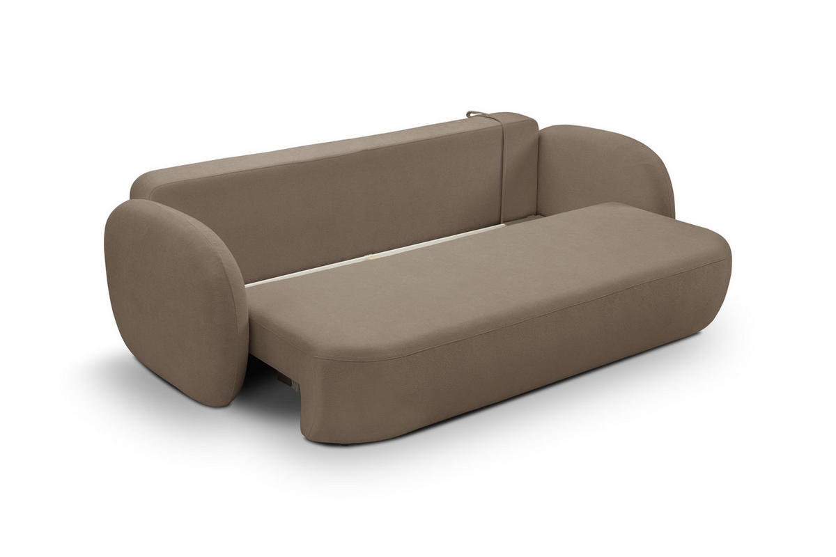 SOFA Olena - Braun (Sicuro 45) - Hellbraun, Holzwerkstoff (238/86.5/101cm) - Möblo