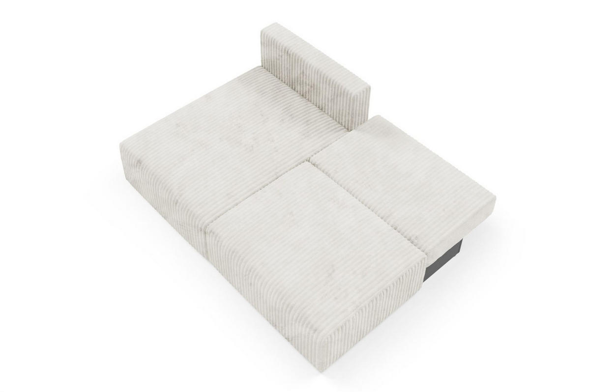 ECKSOFA Natalia Xs - Creme, Holzwerkstoff/Textil (149/210cm) - Fun Möbel