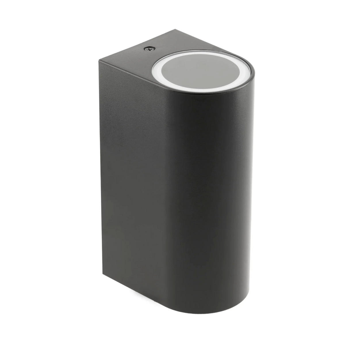 AUSSENWANDLEUCHTEE Schwarz gebogen Doppel - Schwarz, Kunststoff (9.5/15/7cm) - CGC Europe