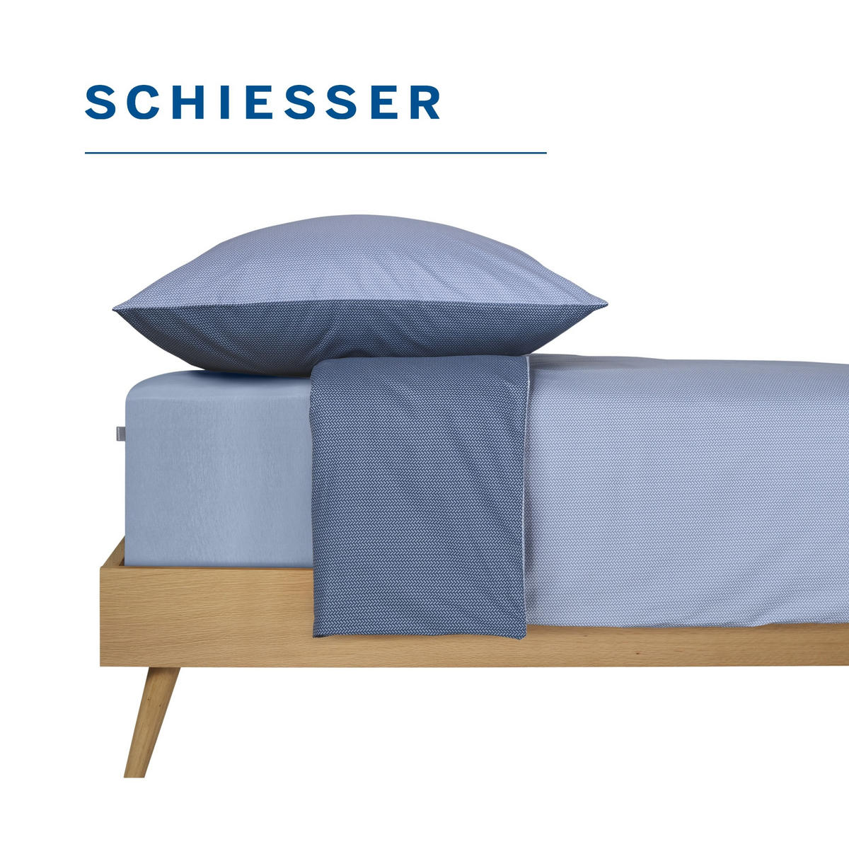 SPANNBETTLAKEN Jessi 100% Baumwolle 150x200 cm Hellblau - Hellblau, Textil (150/200cm) - SCHIESSER